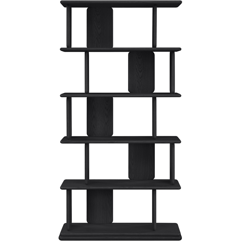 Meridian Furniture Nexa Black Solid Wood Bookcase