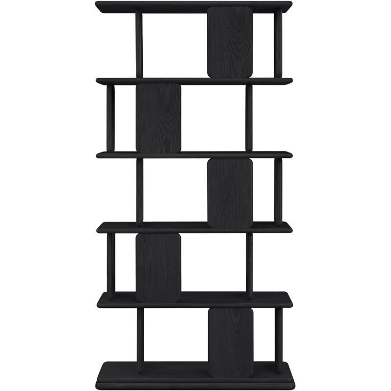 Meridian Furniture Nexa Black Solid Wood Bookcase