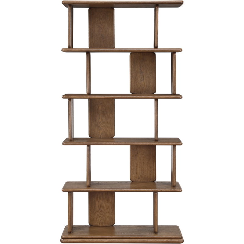 Meridian Furniture Nexa Brown Solid Wood Bookcase