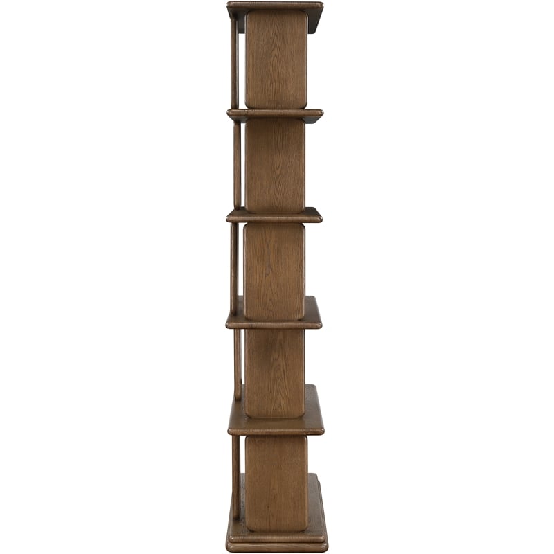 Meridian Furniture Nexa Brown Solid Wood Bookcase