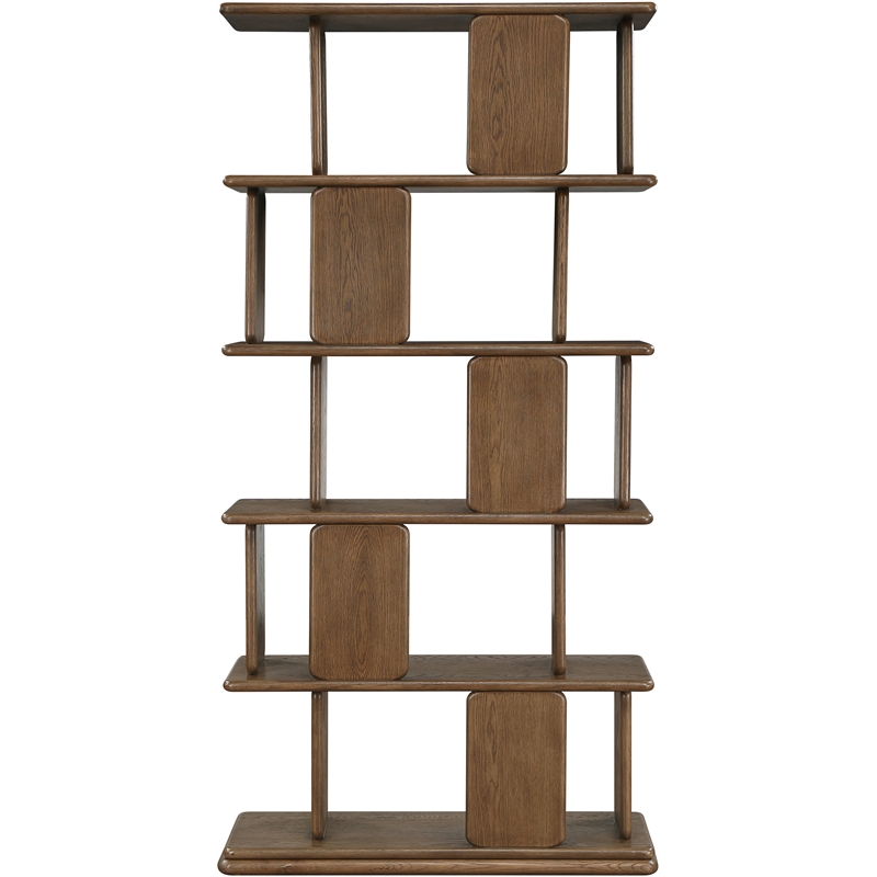 Meridian Furniture Nexa Brown Solid Wood Bookcase