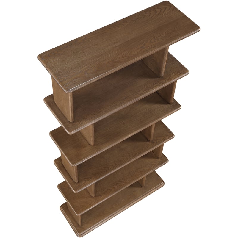 Meridian Furniture Nexa Brown Solid Wood Bookcase