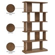 Meridian Furniture Nexa Brown Solid Wood Bookcase