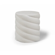 Meridian Furniture Marmet Cream Concrete Indoor / Outdoor End / Side Table