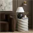 Meridian Furniture Marmet Cream Concrete Indoor / Outdoor End / Side Table