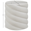 Meridian Furniture Marmet Cream Concrete Indoor / Outdoor End / Side Table