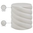 Meridian Furniture Marmet Cream Concrete Indoor / Outdoor End / Side Table