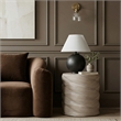Meridian Furniture Marmet Travertine Concrete Indoor / Outdoor End / Side Table