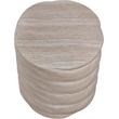 Meridian Furniture Marmet Travertine Concrete Indoor / Outdoor End / Side Table
