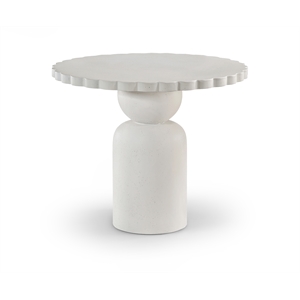 Meridian Furniture Petalia 36&quot Cream Concrete Indoor / Outdoor Dining Table