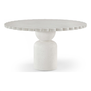 Meridian Furniture Petalia 54&quot Cream Concrete Indoor / Outdoor Dining Table