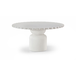 Meridian Furniture Petalia 60&quot Cream Concrete Indoor / Outdoor Dining Table