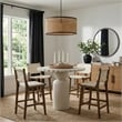 Meridian Furniture Petalia Cream Concrete Indoor / Outdoor Counter Table