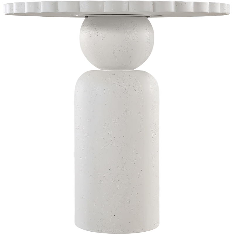Meridian Furniture Petalia Cream Concrete Indoor / Outdoor Counter Table