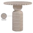 Meridian Furniture Petalia Travertine Concrete Indoor / Outdoor Counter Table
