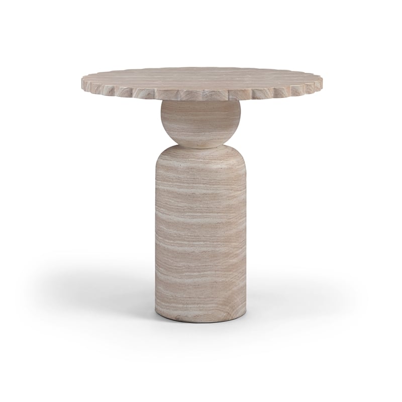 Meridian Furniture Petalia Travertine Concrete Indoor / Outdoor Counter Table