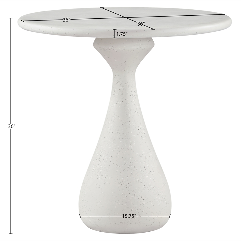 Meridian Furniture Sano Cream Concrete Indoor / Outdoor Counter Table