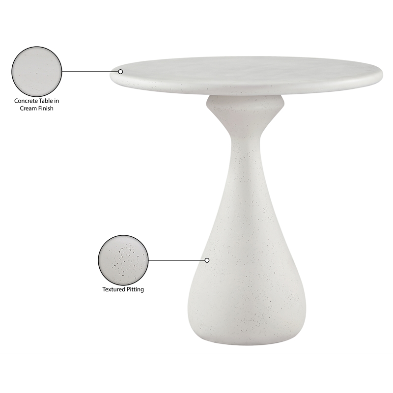 Meridian Furniture Sano Cream Concrete Indoor / Outdoor Counter Table