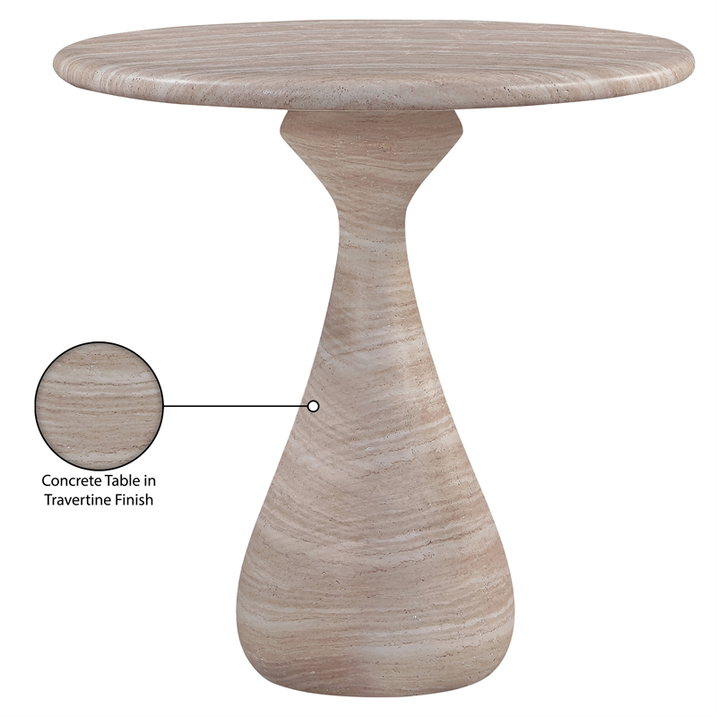 Meridian Furniture Sano Travertine Concrete Indoor / Outdoor Counter Table