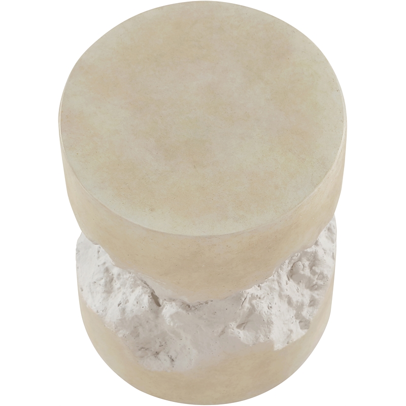 Meridian Furniture Naturae Beige Concrete Indoor / Outdoor End / Side Table