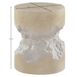 Meridian Furniture Naturae Beige Concrete Indoor / Outdoor End / Side Table