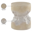 Meridian Furniture Naturae Beige Concrete Indoor / Outdoor End / Side Table