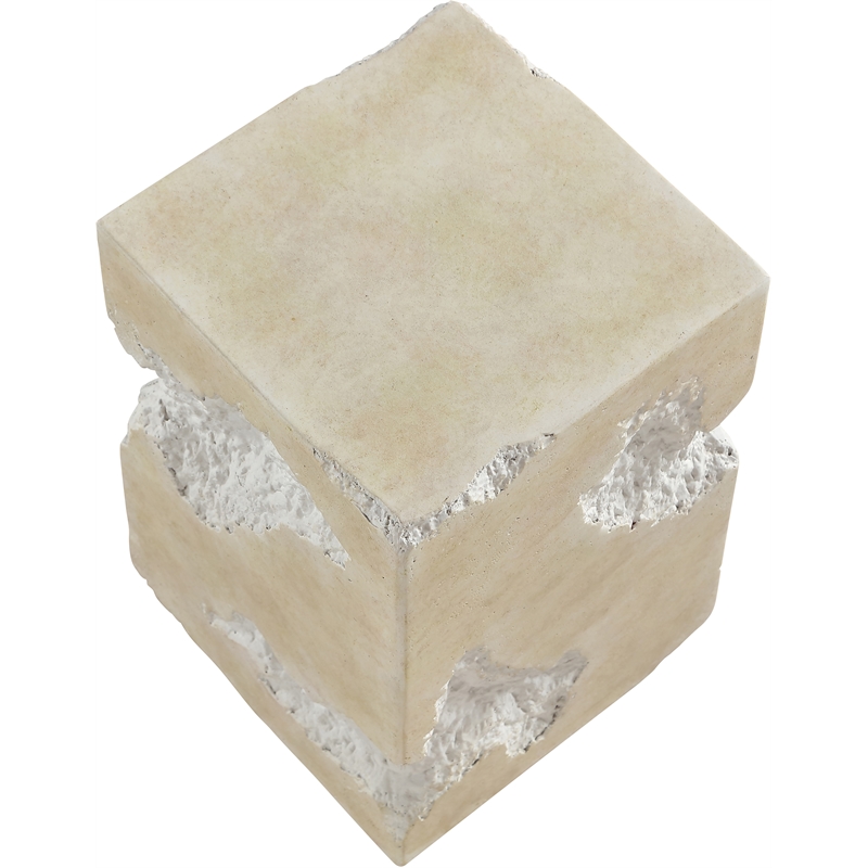 Meridian Furniture Naturae Beige Concrete Indoor / Outdoor End / Side Table