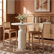 Meridian Furniture Petalia Cream Concrete Indoor / Outdoor Bar Table