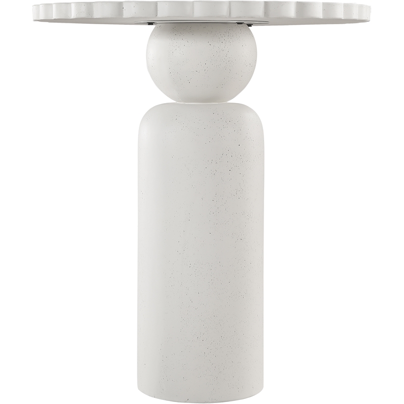 Meridian Furniture Petalia Cream Concrete Indoor / Outdoor Bar Table