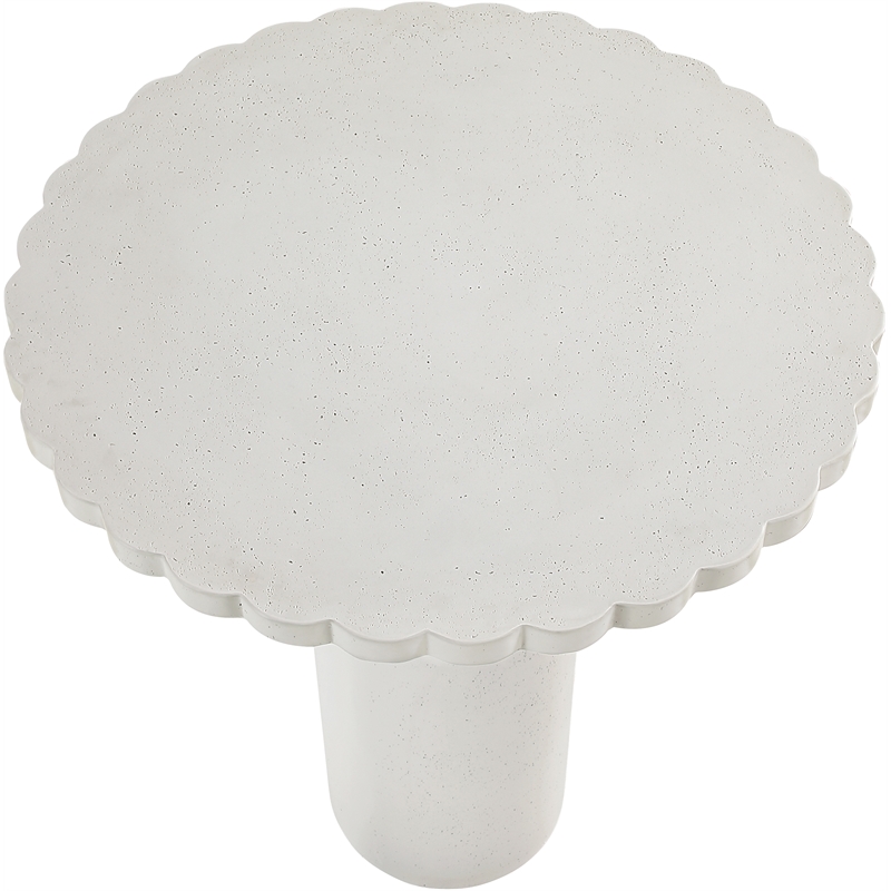 Meridian Furniture Petalia Cream Concrete Indoor / Outdoor Bar Table