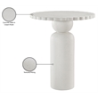 Meridian Furniture Petalia Cream Concrete Indoor / Outdoor Bar Table