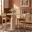 Meridian Furniture Petalia Travertine Concrete Indoor / Outdoor Bar Table