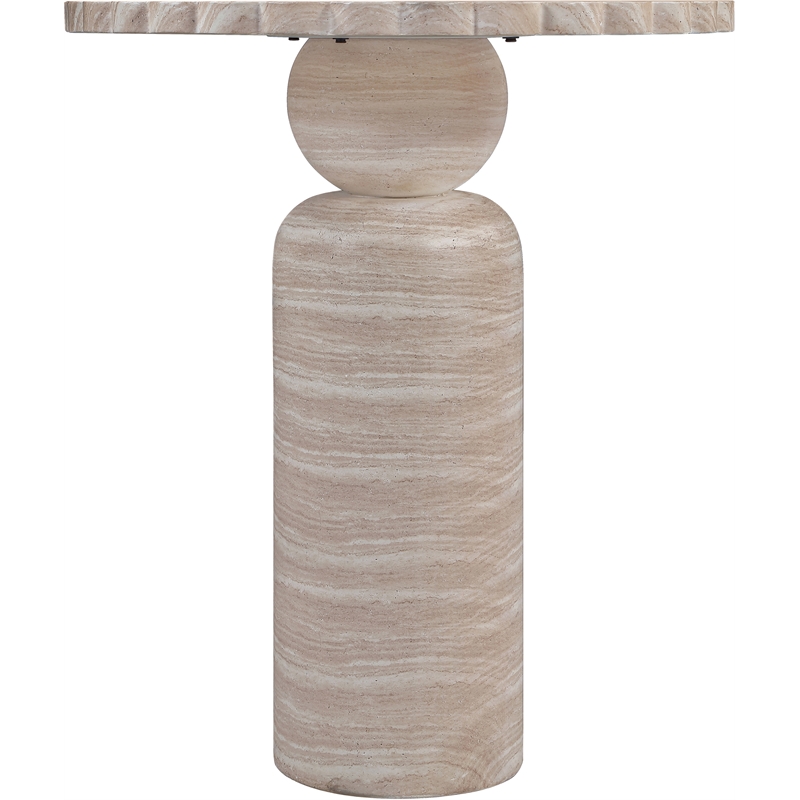 Meridian Furniture Petalia Travertine Concrete Indoor / Outdoor Bar Table