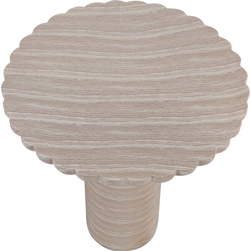 Meridian Furniture Petalia Travertine Concrete Indoor / Outdoor Bar Table