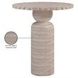 Meridian Furniture Petalia Travertine Concrete Indoor / Outdoor Bar Table