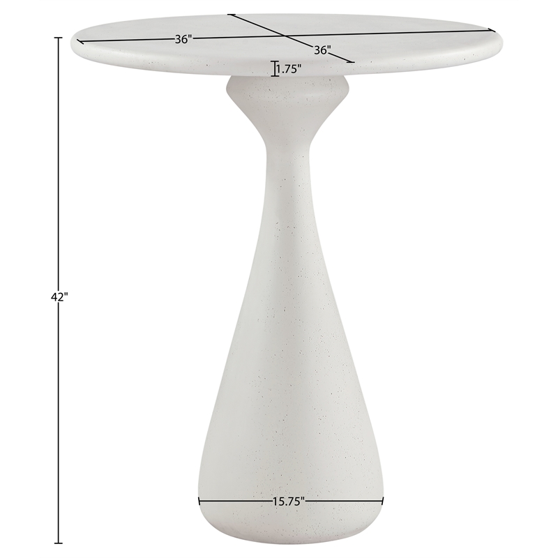 Meridian Furniture Sano Cream Concrete Indoor / Outdoor Bar Table