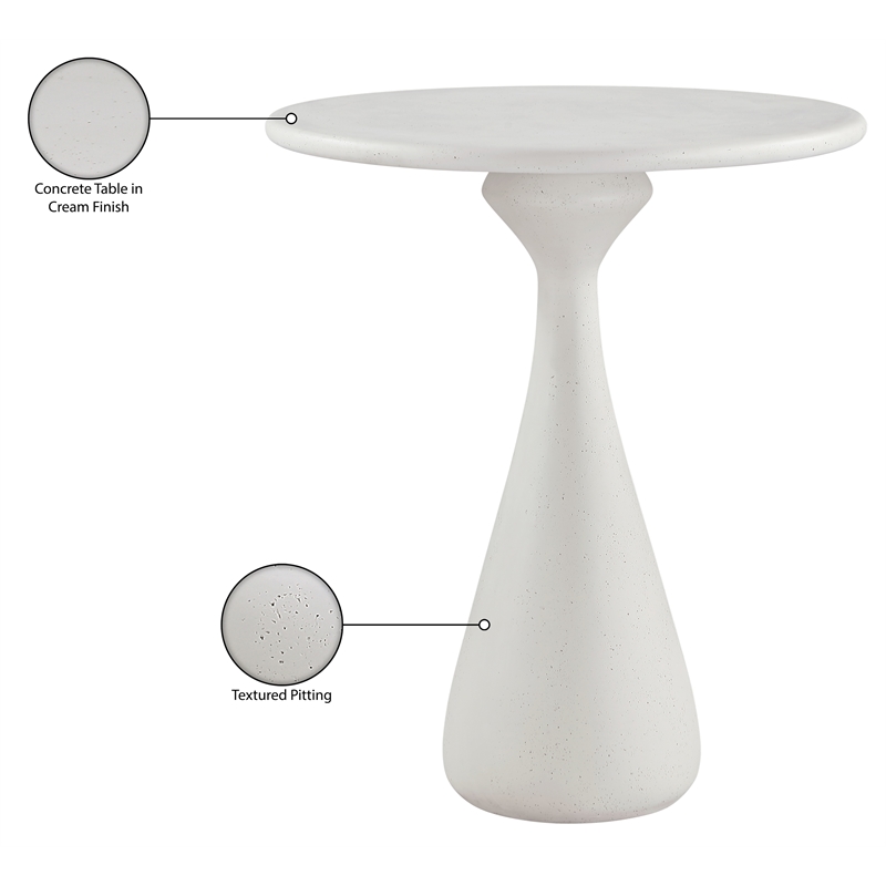 Meridian Furniture Sano Cream Concrete Indoor / Outdoor Bar Table