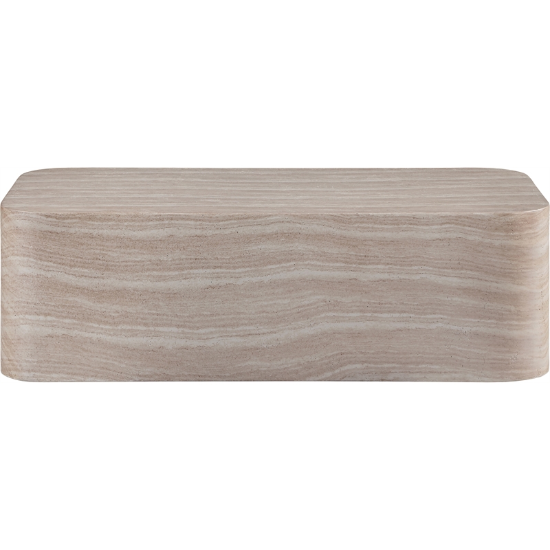 Meridian Furniture Vellon Travertine Concrete Indoor / Outdoor Coffee Table