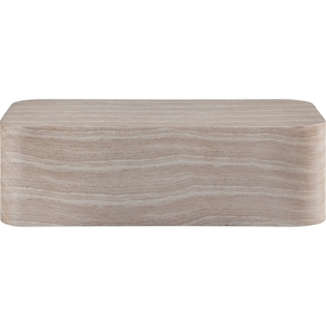 Meridian Furniture Vellon Travertine Concrete Indoor / Outdoor Coffee Table