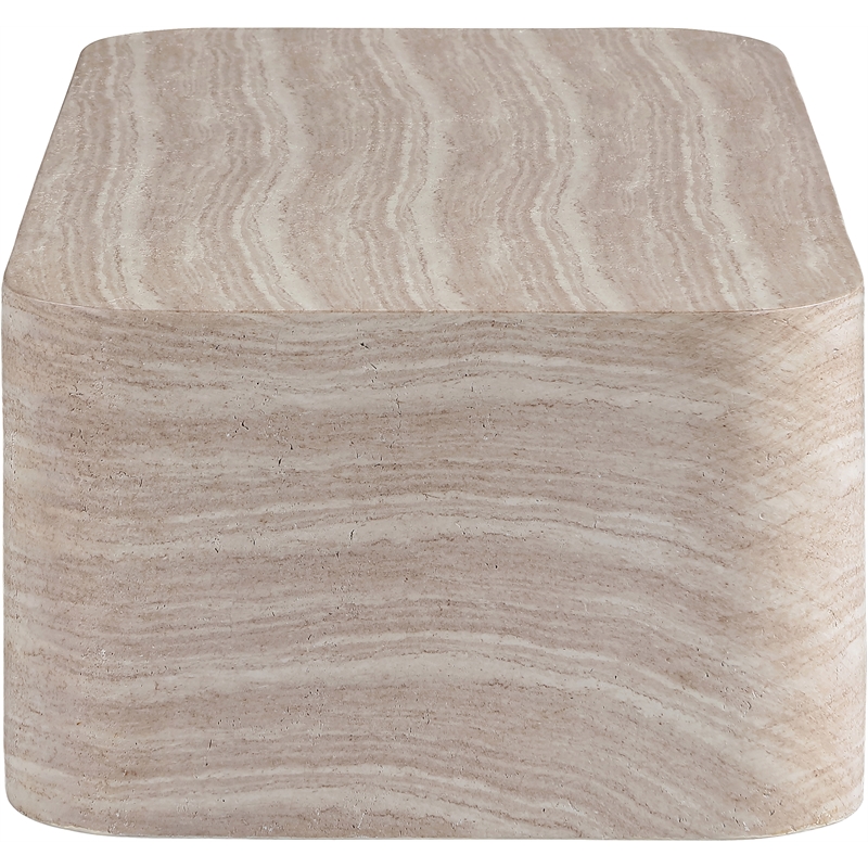 Meridian Furniture Vellon Travertine Concrete Indoor / Outdoor Coffee Table