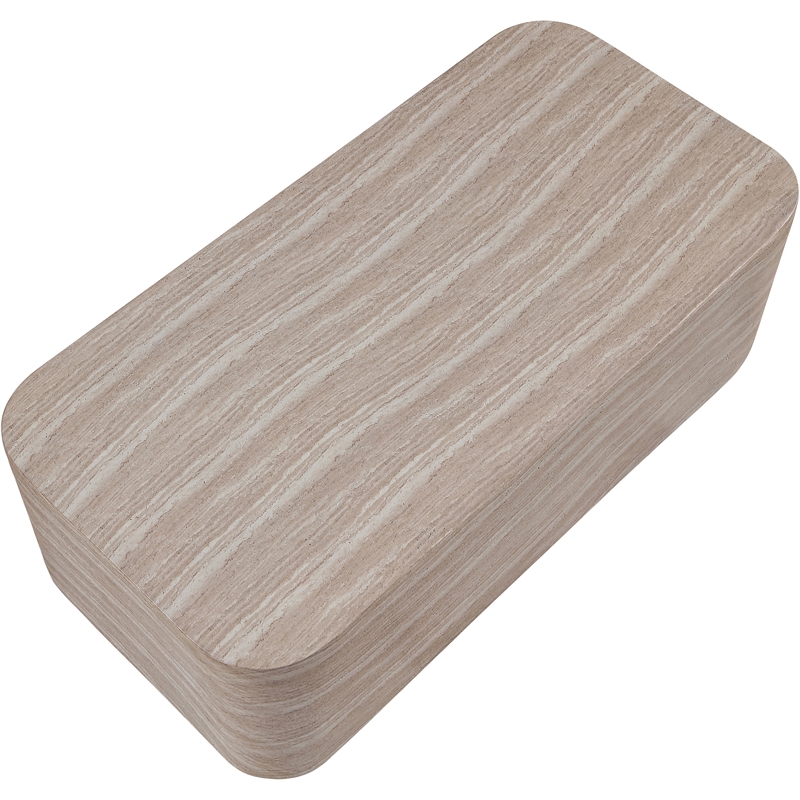 Meridian Furniture Vellon Travertine Concrete Indoor / Outdoor Coffee Table
