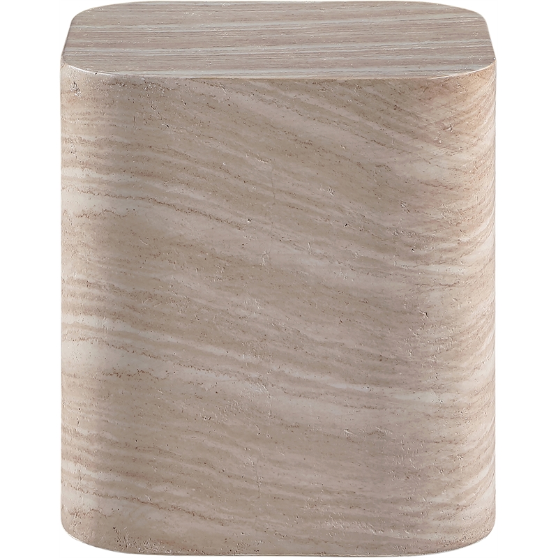 Meridian Furniture Vellon Travertine Concrete Indoor / Outdoor End / Side Table