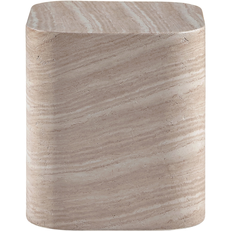 Meridian Furniture Vellon Travertine Concrete Indoor / Outdoor End / Side Table