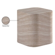 Meridian Furniture Vellon Travertine Concrete Indoor / Outdoor End / Side Table