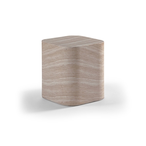 Meridian Furniture Vellon Travertine Concrete Indoor / Outdoor End / Side Table