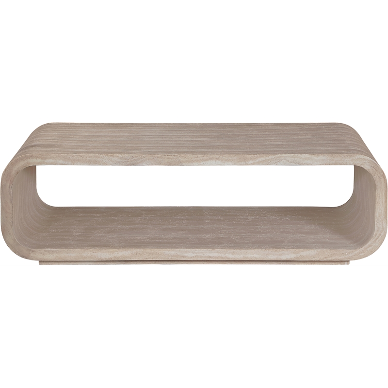Meridian Furniture Calix Travertine Concrete Indoor / Outdoor Coffee Table