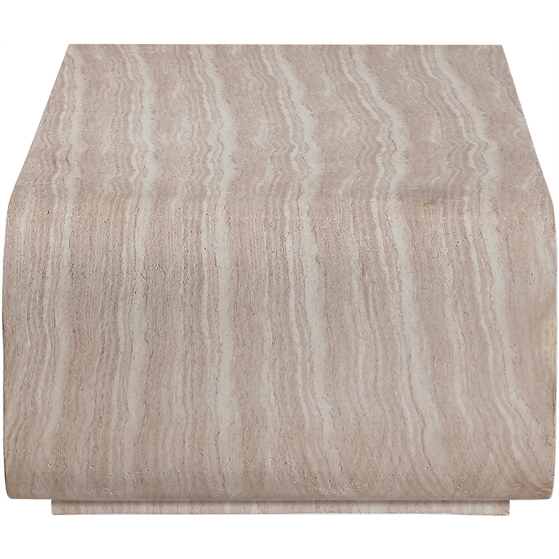 Meridian Furniture Calix Travertine Concrete Indoor / Outdoor Coffee Table