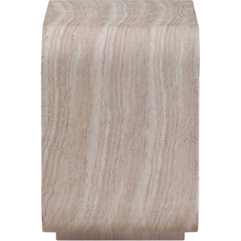 Meridian Furniture Calix Travertine Concrete Indoor / Outdoor End / Side Table