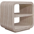 Meridian Furniture Calix Travertine Concrete Indoor / Outdoor End / Side Table