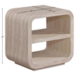 Meridian Furniture Calix Travertine Concrete Indoor / Outdoor End / Side Table